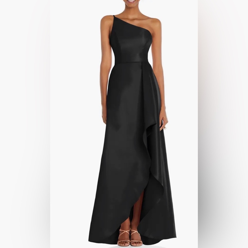 Alfred Sung One-Shoulder Satin Gown - Size 18 R1